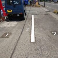 会津若松市　　店舗　区画線　　少しでも喜んで塗装します！(*^-^*)