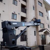 高所作業車オペレーター付きレンタル　　本日ガラス交換　　会津若松　(*^-^*)