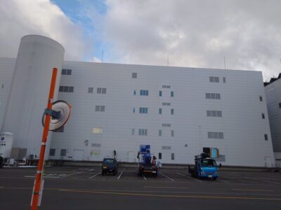 施工後｜外壁温水高圧洗浄　高所作業車　２７Ｍ　6日目会津若松市　掃除