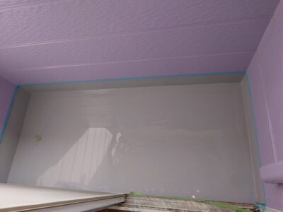 会津若松　　アパートベランダ防水工事　　塗布防水仕上げ　2世帯分