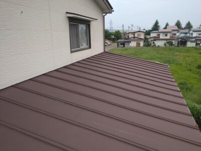 施工前｜市内屋根塗装工事完了！！　一部トタン張り替え