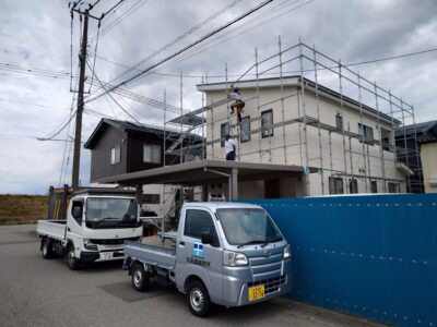 会津若松市　　塗り替え開始　(*^-^*)