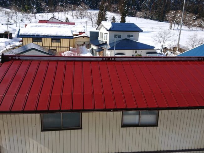 施工後｜雪下ろし　雪庇下し