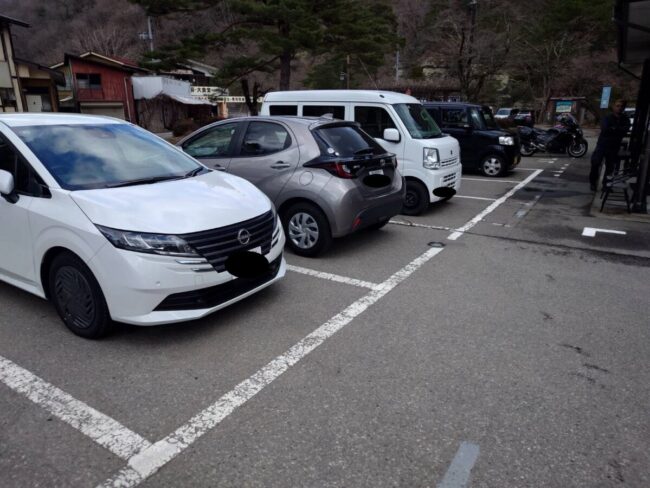 南会津　駐車場区画線工事