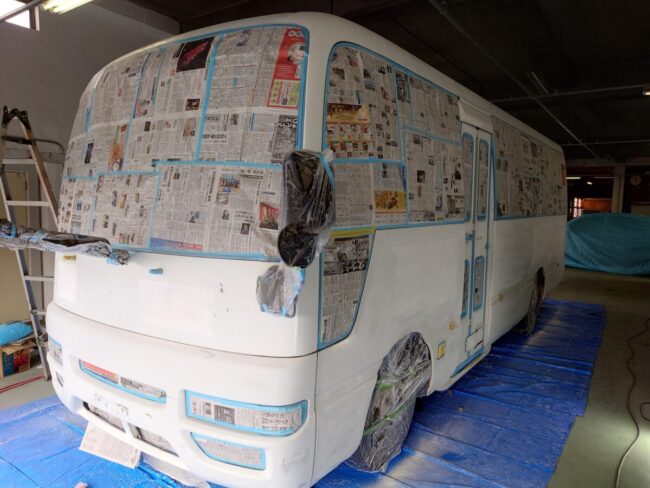 マイクロバス全塗装