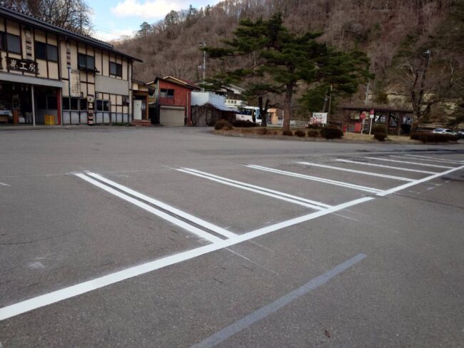 施工後｜南会津　駐車場区画線工事