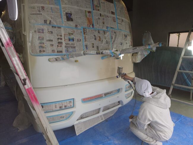 マイクロバス全塗装