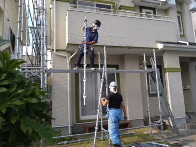 会津若松　塗り替え中(*^-^*)