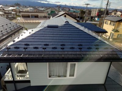 会津若松　雪止め　スノーストップ取り付け　施工完了　(*^-^*)