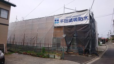 ＃築古アパートイメチェン＃自社足場＃会津若松市～２色アクセントで築古イメージを一新👍✨つや消し塗料で高級感UP🎈～