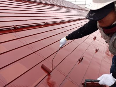 アパート塗装中！　